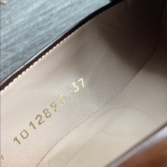 Gadea leather burgundy brown black high heel shoe - Picture 5 of 9